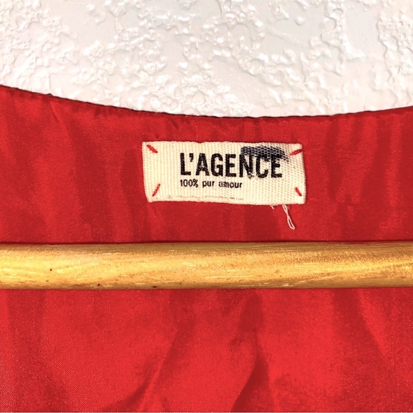 L’AGENCE 100% Silk Red Coral Shirred Goddess Dress - Picture 8 of 11